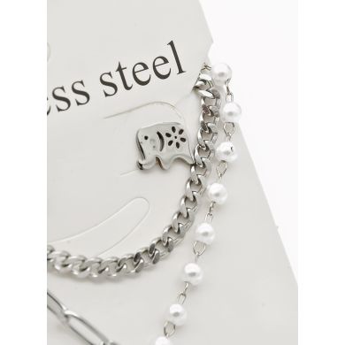 SET DE COLLAR, DIJE EN ACERO INOXIDABLE 316L