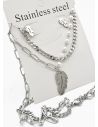 SET DE COLLAR, DIJE EN ACERO INOXIDABLE 316L