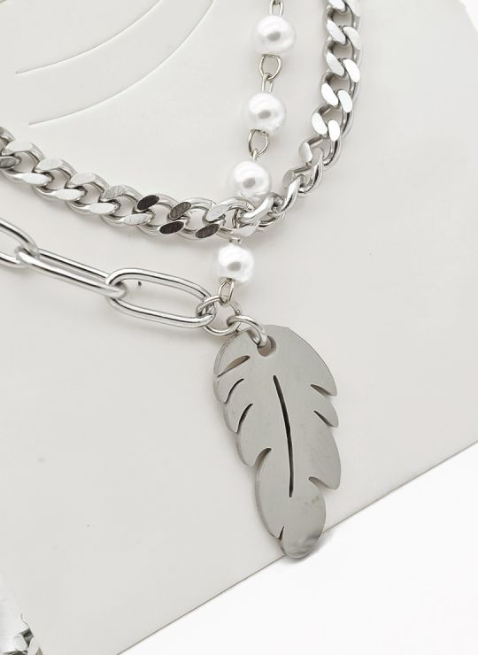 SET DE COLLAR, DIJE EN ACERO INOXIDABLE 316L