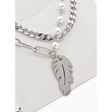 SET DE COLLAR, DIJE EN ACERO INOXIDABLE 316L