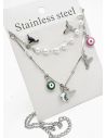 SET DE COLLAR, DIJE EN ACERO INOXIDABLE 316L