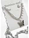 SET DE COLLAR, DIJE EN ACERO INOXIDABLE 316L