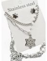 SET DE COLLAR, DIJE EN ACERO INOXIDABLE 316L