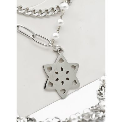 SET DE COLLAR, DIJE EN ACERO INOXIDABLE 316L