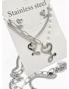 SET DE COLLAR, DIJE EN ACERO INOXIDABLE 316L