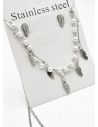 SET DE COLLAR, DIJE EN ACERO INOXIDABLE 316L