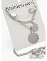 SET DE COLLAR, DIJE EN ACERO INOXIDABLE 316L