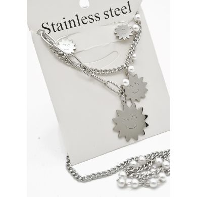 SET DE COLLAR, DIJE EN ACERO INOXIDABLE 316L