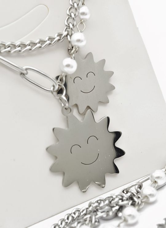 SET DE COLLAR, DIJE EN ACERO INOXIDABLE 316L
