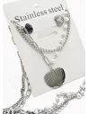 SET DE COLLAR, DIJE EN ACERO INOXIDABLE 316L