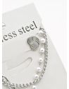 SET DE COLLAR, DIJE EN ACERO INOXIDABLE 316L