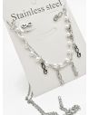 SET DE COLLAR, DIJE EN ACERO INOXIDABLE 316L