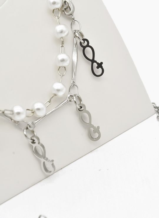 SET DE COLLAR, DIJE EN ACERO INOXIDABLE 316L