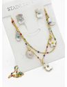 SET DE COLLAR, DIJE EN ACERO INOXIDABLE 316L