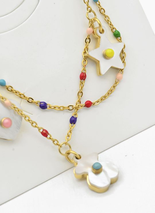 SET DE COLLAR, DIJE EN ACERO INOXIDABLE 316L