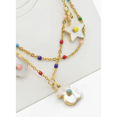 SET DE COLLAR, DIJE EN ACERO INOXIDABLE 316L