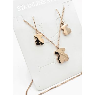 SET DE COLLAR, DIJE EN ACERO INOXIDABLE 316L