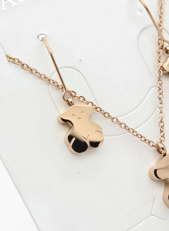 SET DE COLLAR, DIJE EN ACERO INOXIDABLE 316L