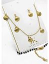SET DE COLLAR, DIJE EN ACERO INOXIDABLE 316L