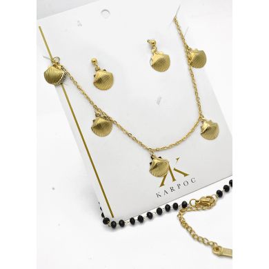 SET DE COLLAR, DIJE EN ACERO INOXIDABLE 316L