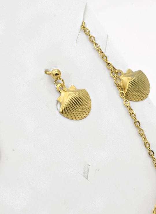 SET DE COLLAR, DIJE EN ACERO INOXIDABLE 316L