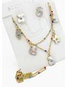 SET DE COLLAR, DIJE EN ACERO INOXIDABLE 316L