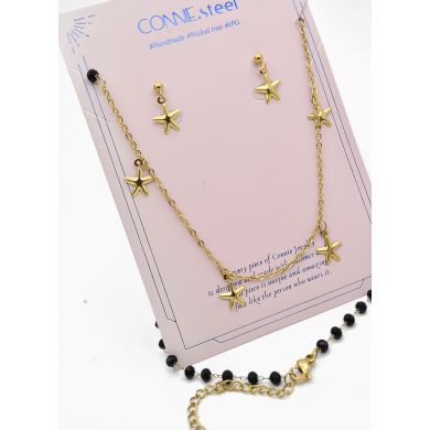 SET DE COLLAR, DIJE EN ACERO INOXIDABLE 316L
