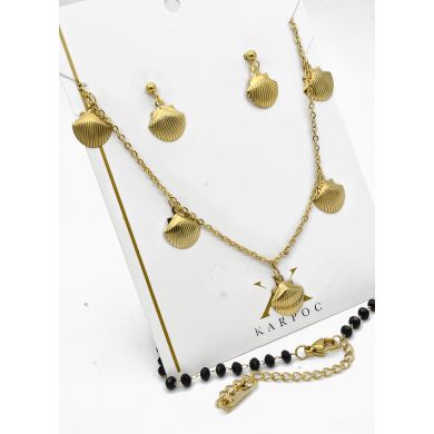 SET DE COLLAR, DIJE EN ACERO INOXIDABLE 316L