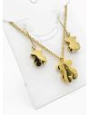 SET DE COLLAR, DIJE EN ACERO INOXIDABLE 316L