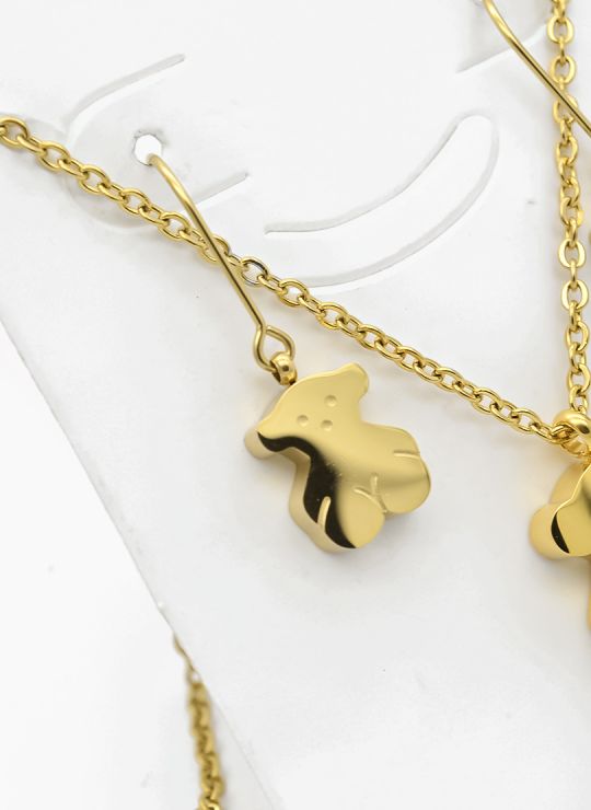 SET DE COLLAR, DIJE EN ACERO INOXIDABLE 316L