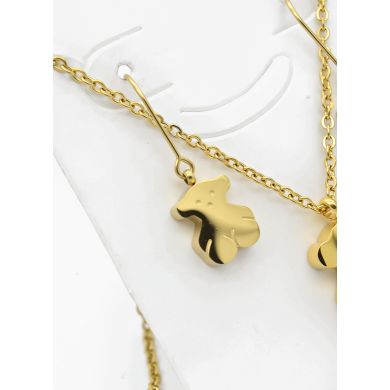 SET DE COLLAR, DIJE EN ACERO INOXIDABLE 316L