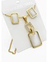 SET DE COLLAR, DIJE EN ACERO INOXIDABLE 316L