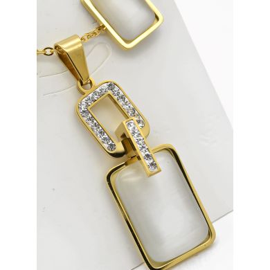 SET DE COLLAR, DIJE EN ACERO INOXIDABLE 316L
