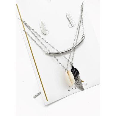 SET DE COLLAR, DIJE EN ACERO INOXIDABLE 316L