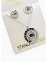SET DE COLLAR, DIJE EN ACERO INOXIDABLE 316L