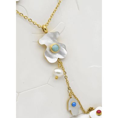 SET DE COLLAR, DIJE EN ACERO INOXIDABLE 316L