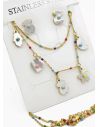 SET DE COLLAR, DIJE EN ACERO INOXIDABLE 316L