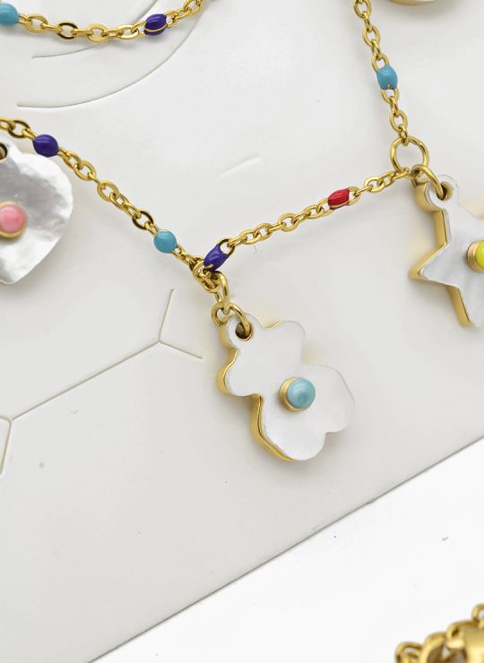 SET DE COLLAR, DIJE EN ACERO INOXIDABLE 316L
