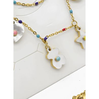 SET DE COLLAR, DIJE EN ACERO INOXIDABLE 316L