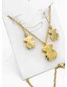 SET DE COLLAR, DIJE EN ACERO INOXIDABLE 316L