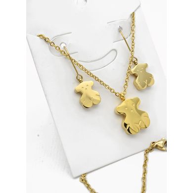 SET DE COLLAR, DIJE EN ACERO INOXIDABLE 316L
