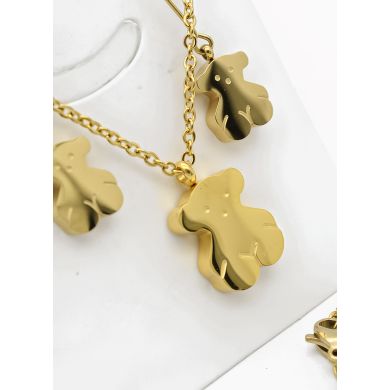 SET DE COLLAR, DIJE EN ACERO INOXIDABLE 316L