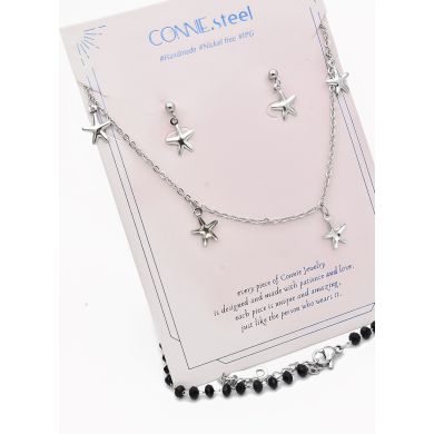 SET DE COLLAR, DIJE EN ACERO INOXIDABLE 316L