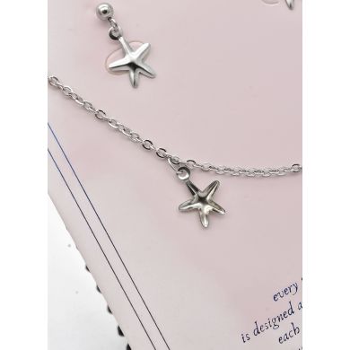 SET DE COLLAR, DIJE EN ACERO INOXIDABLE 316L