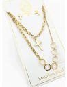 SET DE COLLAR, DIJE EN ACERO INOXIDABLE 316L