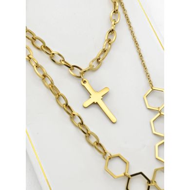 SET DE COLLAR, DIJE EN ACERO INOXIDABLE 316L