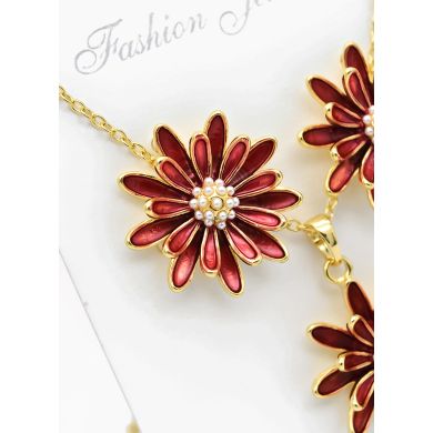 SET DE COLLAR Y DIJE EN RODIO CON MICROCIRCIONES