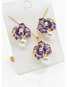 SET DE COLLAR Y DIJE EN RODIO CON MICROCIRCIONES