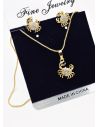 SET DE COLLAR Y DIJE EN RODIO CON MICROCIRCIONES