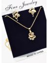 SET DE COLLAR Y DIJE EN RODIO CON MICROCIRCIONES